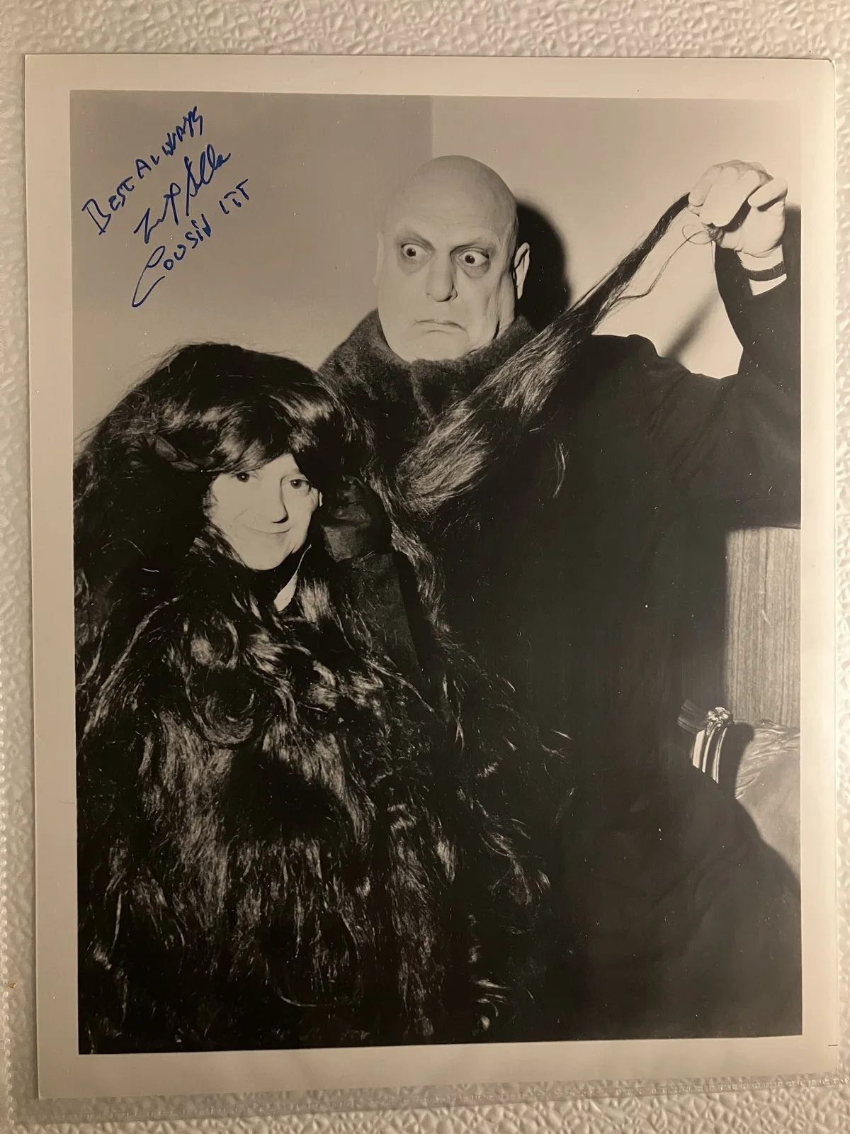 Felix Silla — Autographed 8x10 Photo - Felix Silla as Cousin Itt from The Addams Family (1964)