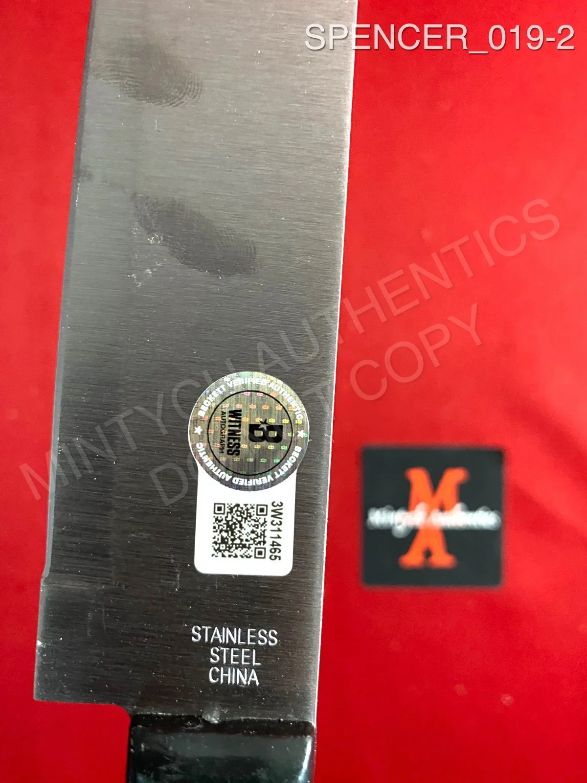 Spencer Charnas — Spencer Charnas Ice Nine Kills autographed signed real 8" steel knife Beckett, изображение 2