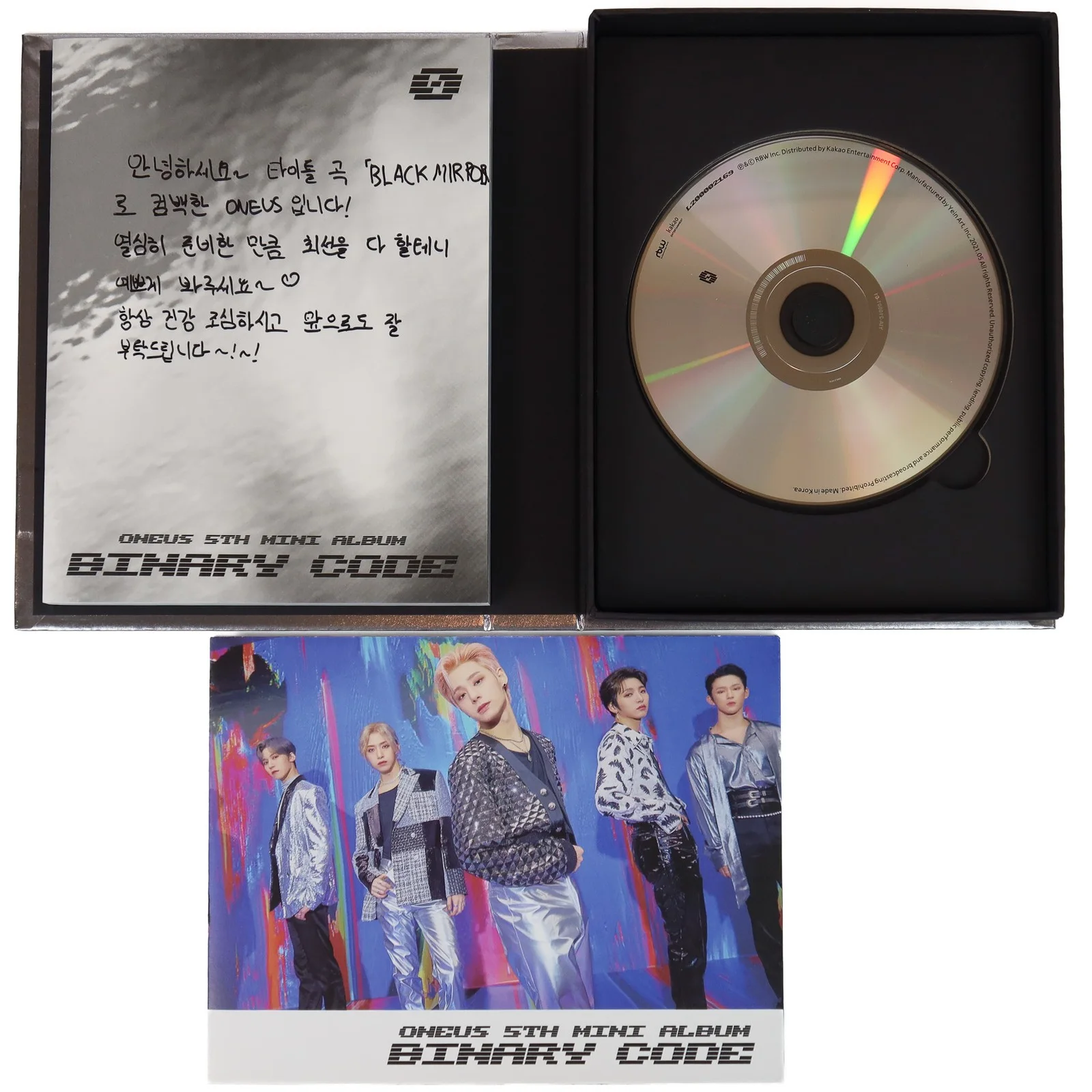 Oneus - Binary Code 5th Mini Album Signed + Message Promo CD 2021, image 2