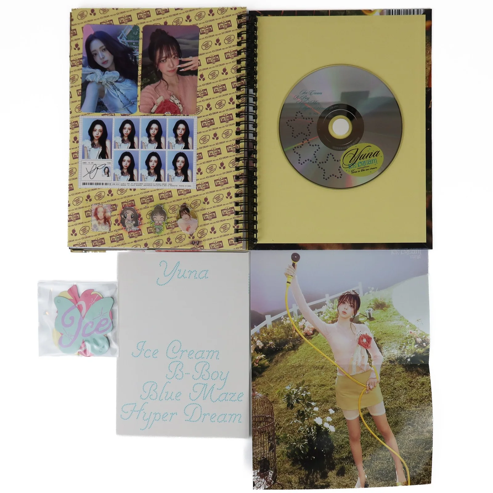 Yuna - Ice Cream 1st Mini Album Signed Promo CD 2026 Itzy, image 2