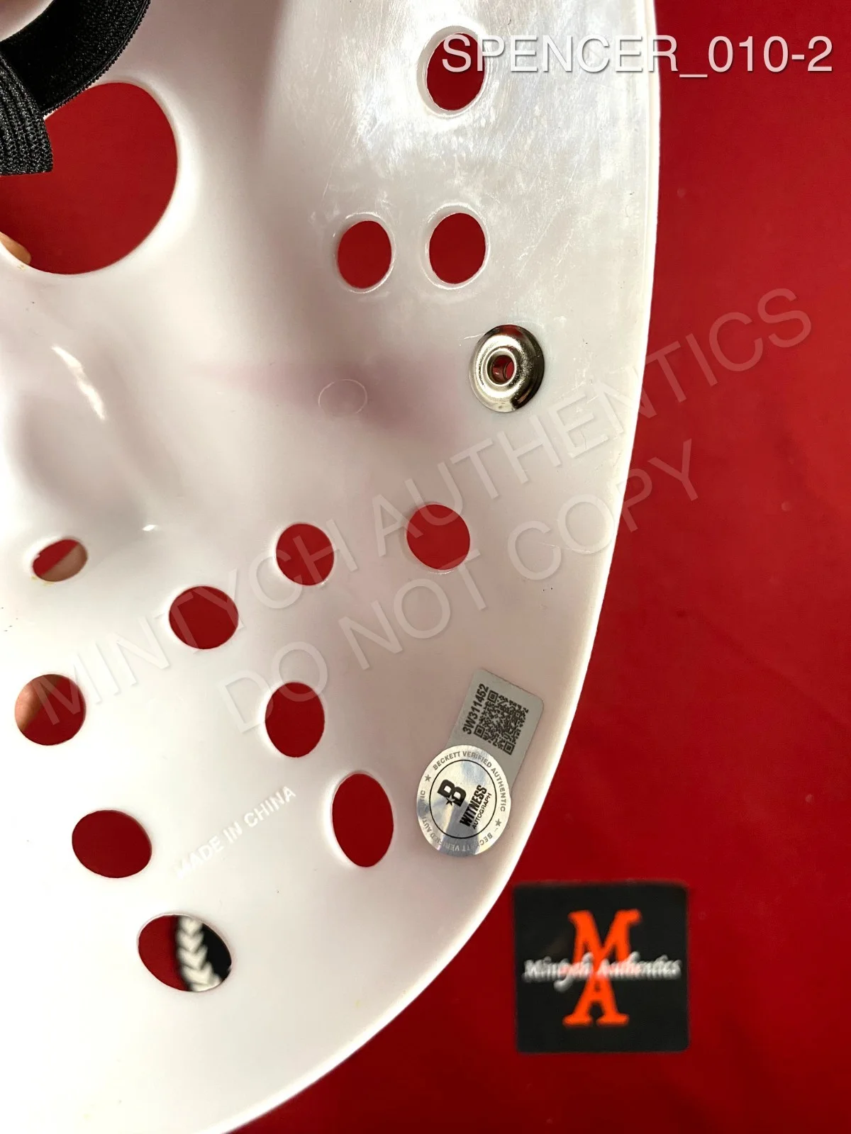 Spencer Charnas — Spencer Charnas Ice Nine Kills autographed signed Jason Voorhees mask Beckett, image 2