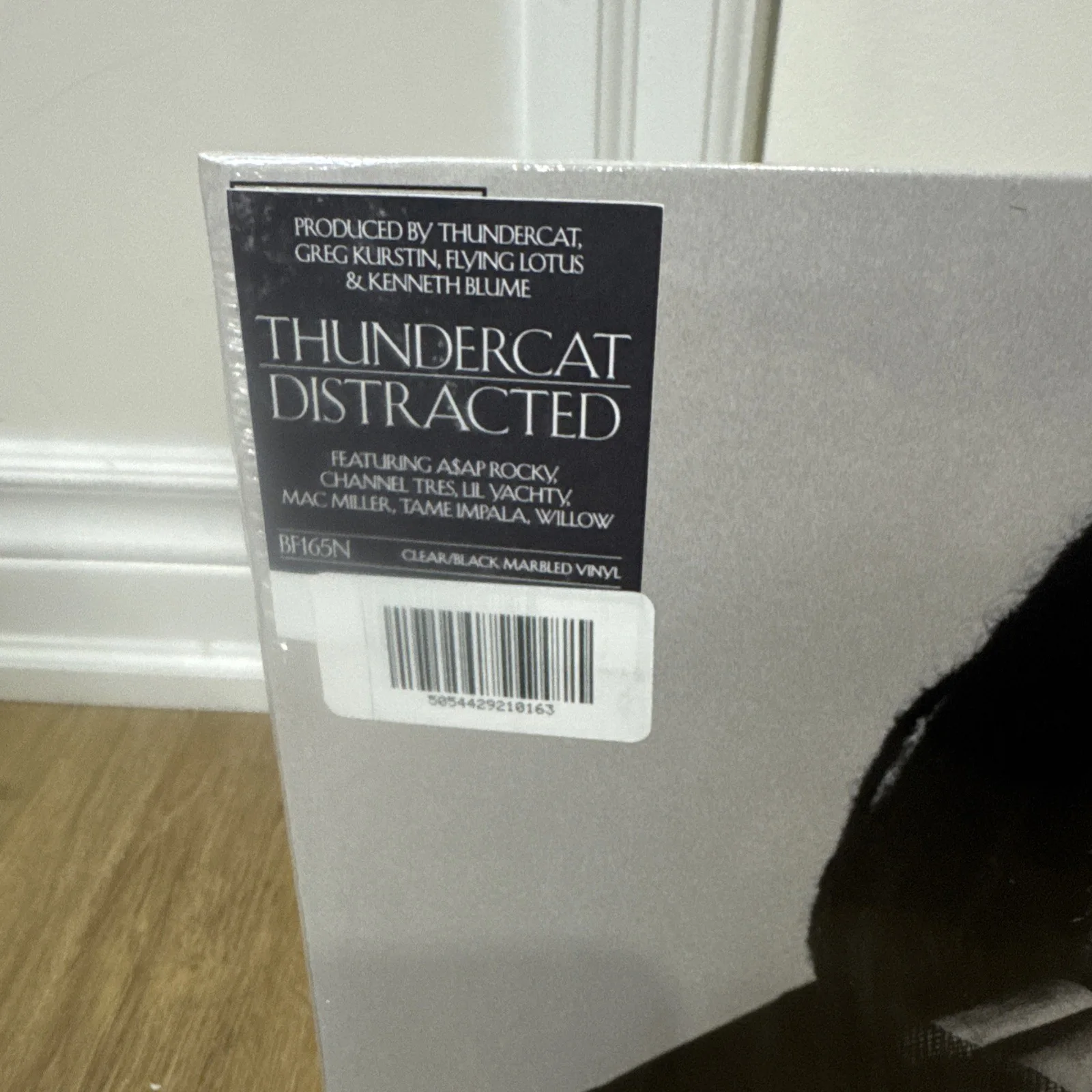 SIGNED Thundercat - Distracted Black Marbled Smoke Effect Vinyl LP, image 3