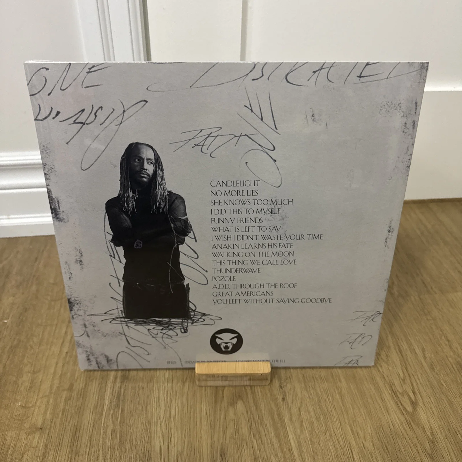 SIGNED Thundercat - Distracted Black Marbled Smoke Effect Vinyl LP, image 4