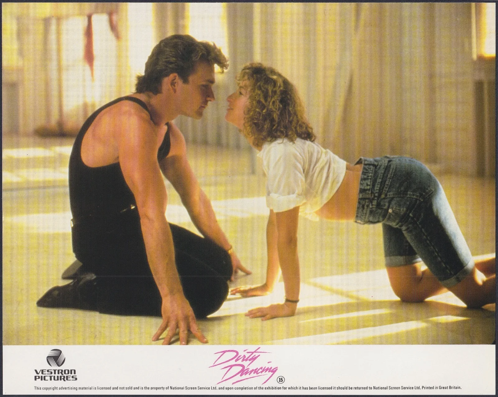Dirty Dancing 8x ORIGINAL UK FOH Lobby Cards Patrick Swayze Jennifer Grey 1987, изображение 2