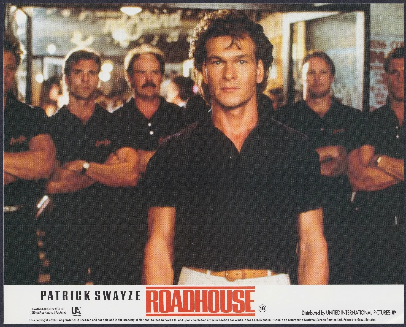Road House 8x ORIGINAL UK FOH Lobby Cards Patrick Swayze Sam Elliott 1989, изображение 2