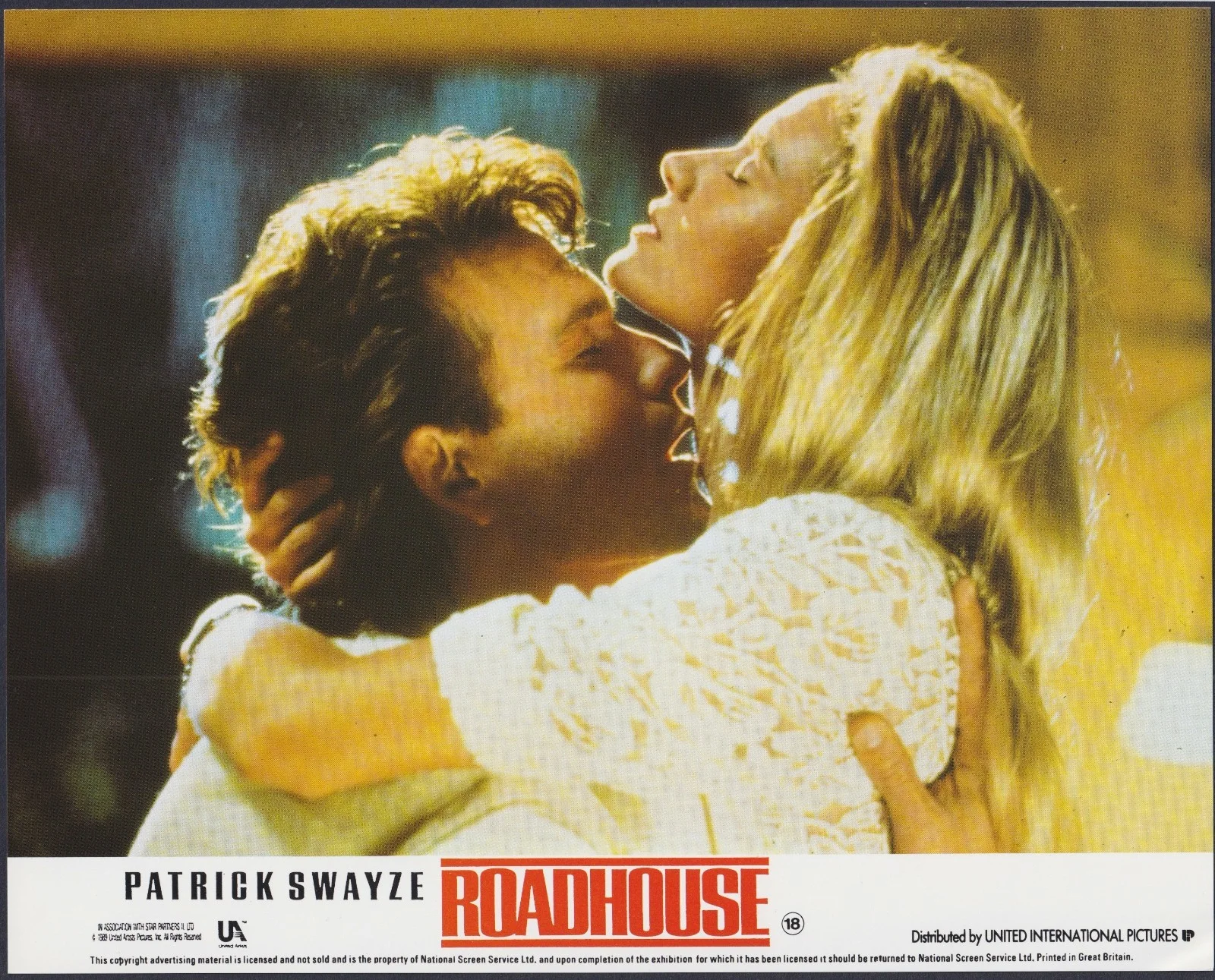 Road House 8x ORIGINAL UK FOH Lobby Cards Patrick Swayze Sam Elliott 1989, изображение 4