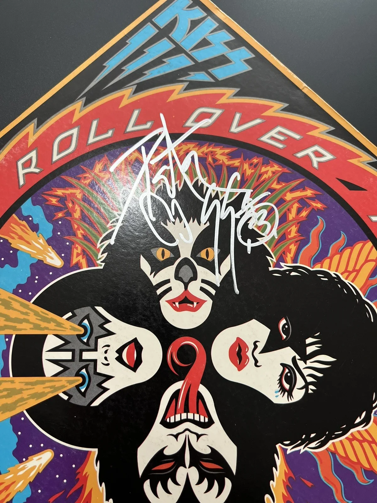 KISS Signed Vinyl PETER CRISS Rock And Roll Over w/ Teardrop missprint, изображение 2