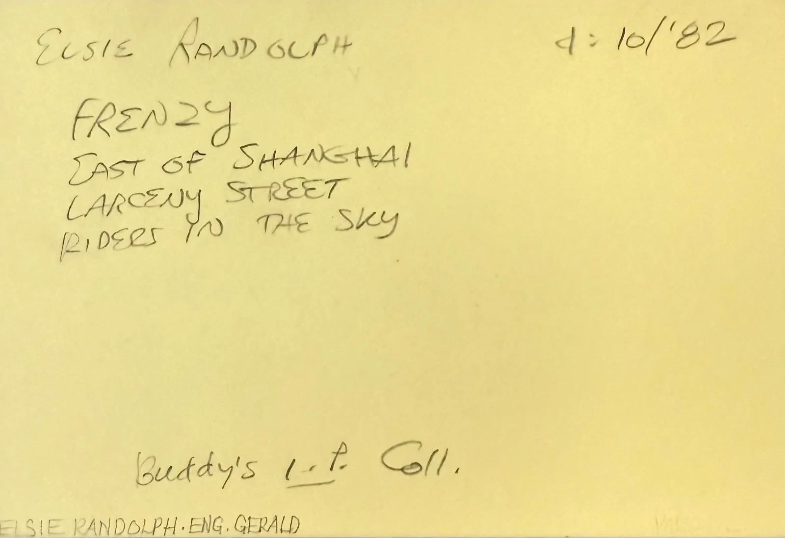 Elsie Randolph — ELSIE RANDOLPH Signed Autographed 4"x 6" INDEX CARD Quatermass Conclusion FRENZY, изображение 4