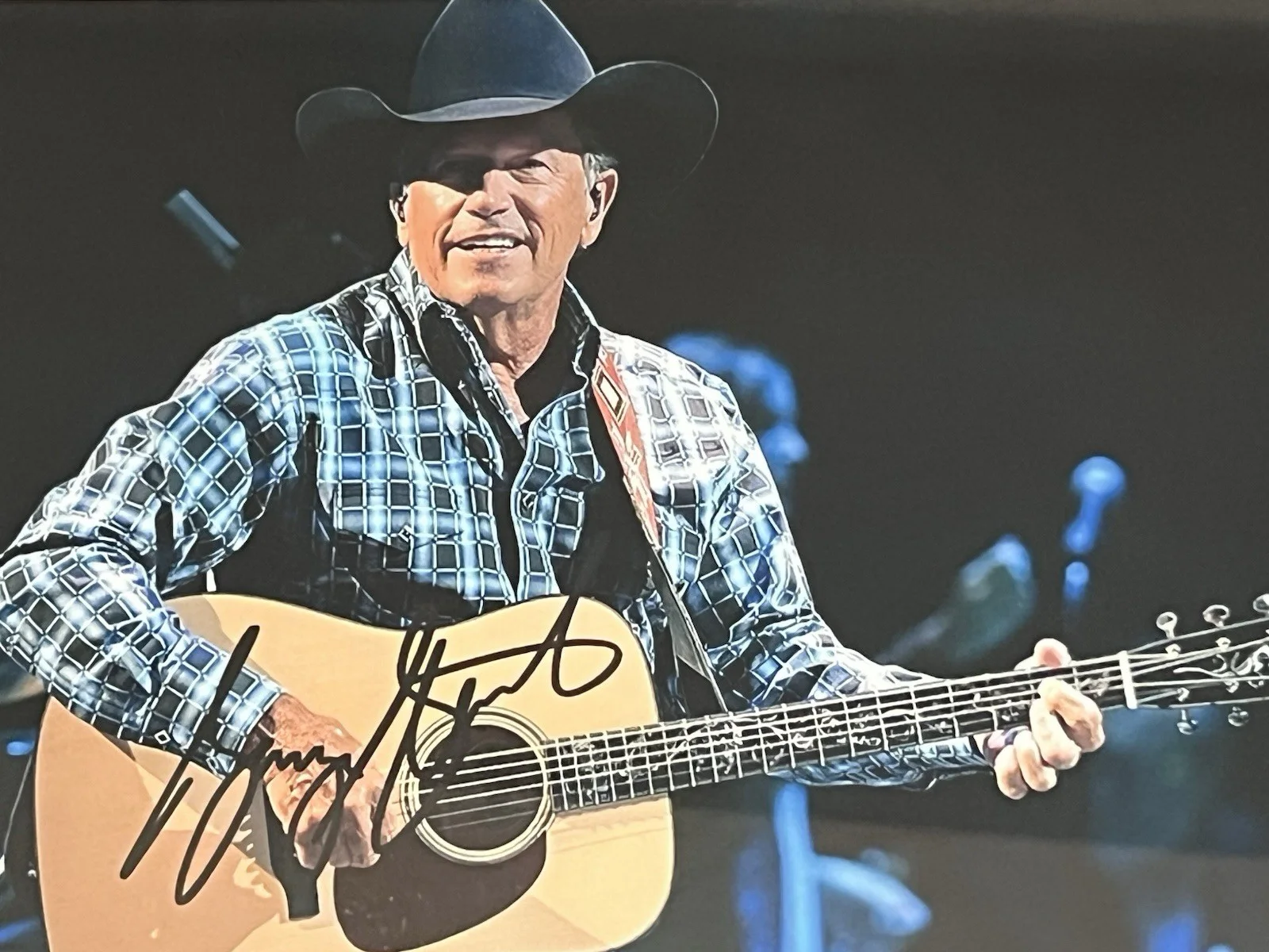 GEORGE STRAIT Autographed signed 8X11.5 Fully Framed photo Country Music Legend, изображение 5