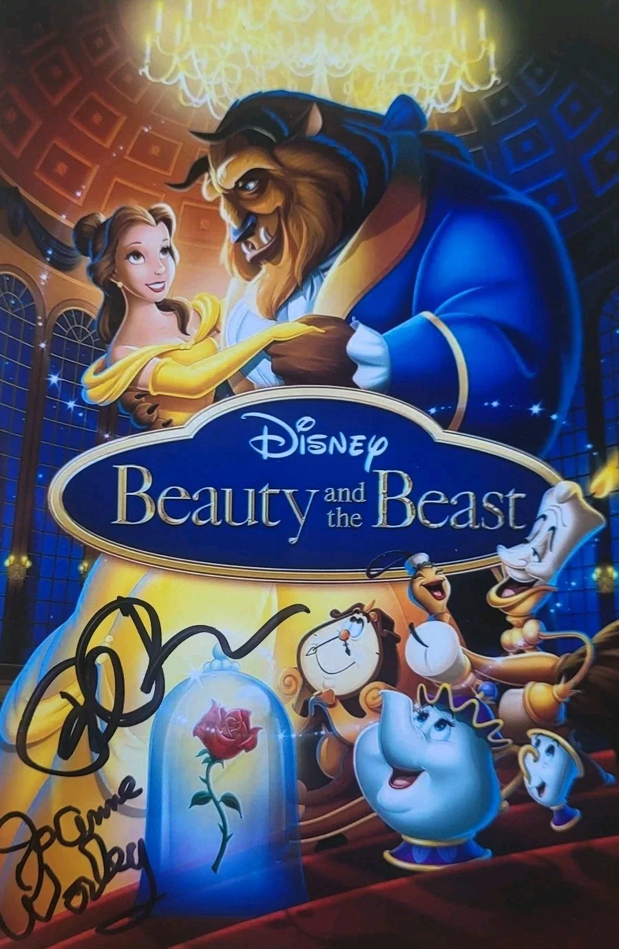 Jo Anne Worley and Phil Proctor — Jo Anne Worley Phil Proctor Beauty And The Beast Hand Dual Signed 4x6 Autograph