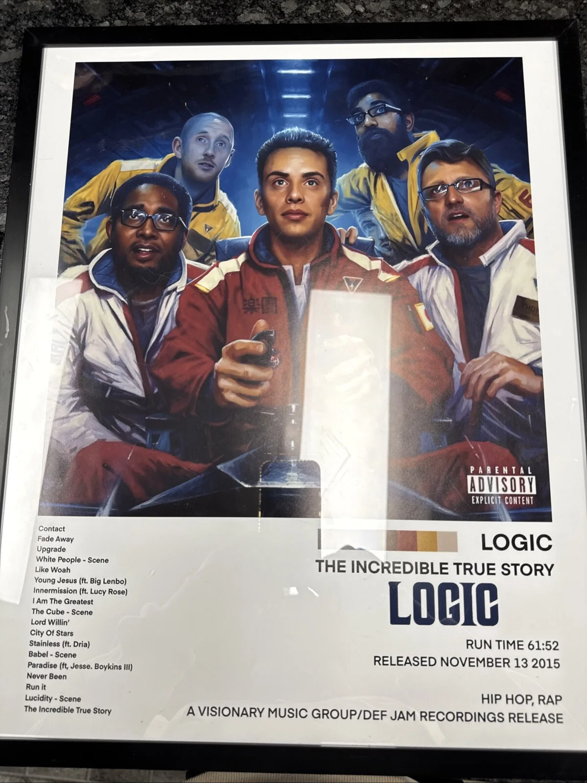 Logic — Logic 17x21 Framed Photo Incredible True Story Rap Hip-Hop