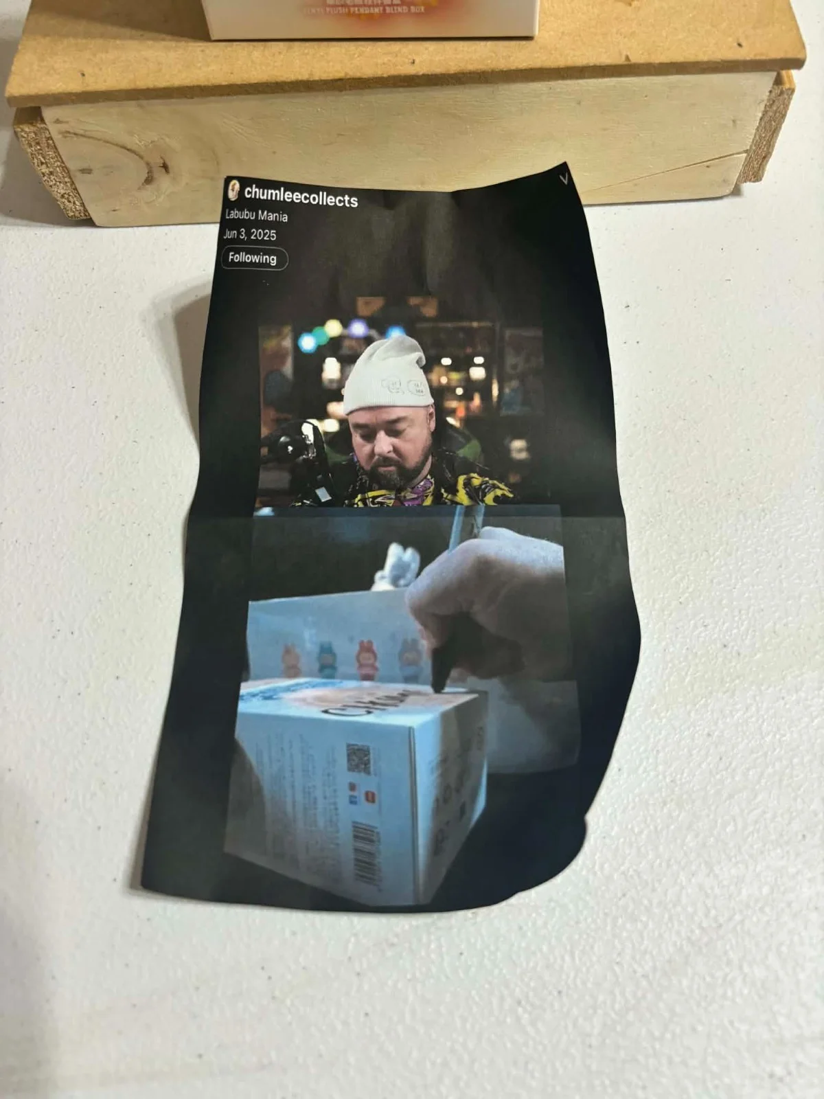 pawn stars chumlee autograph labubu box !!!! BOX ONLY !!!, image 2