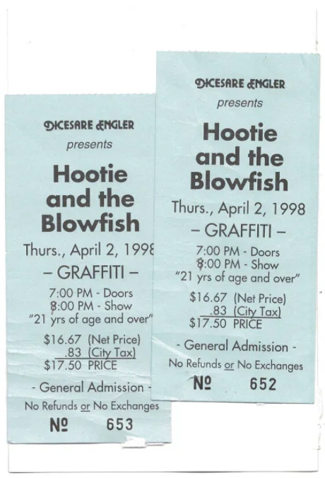 Hootie And The Blowfish Band Autographed Signed Record Album Insert COA 16082, image 2