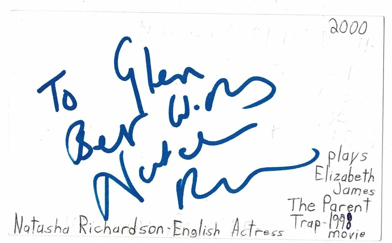 Natasha Richardson — Natasha Richardson The Parent Trap Autographed Signed Index Card AMCo COA 11020