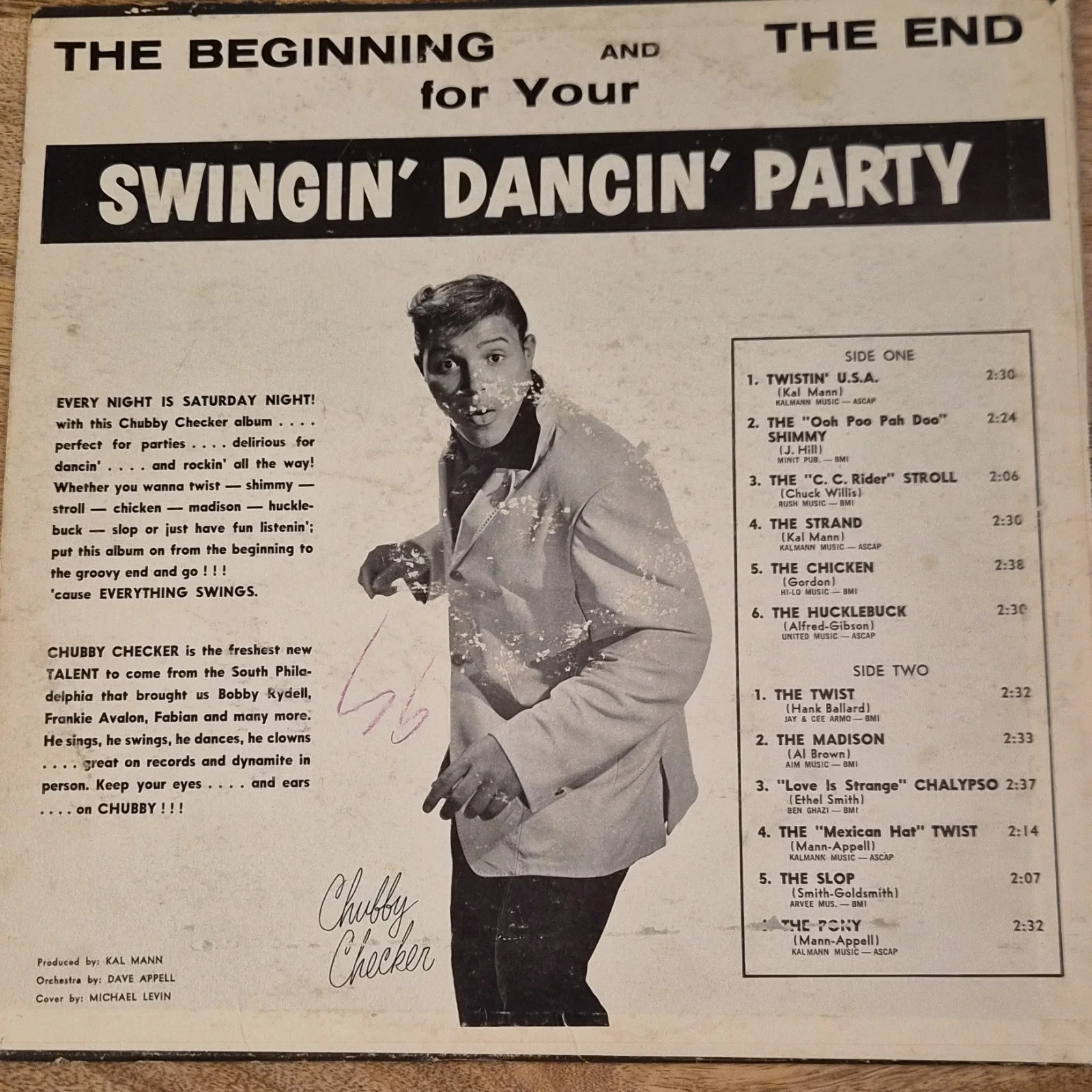 Chubby Checker Twist With Chubby Checker Parkway Autographed Vinyl Record, image 2