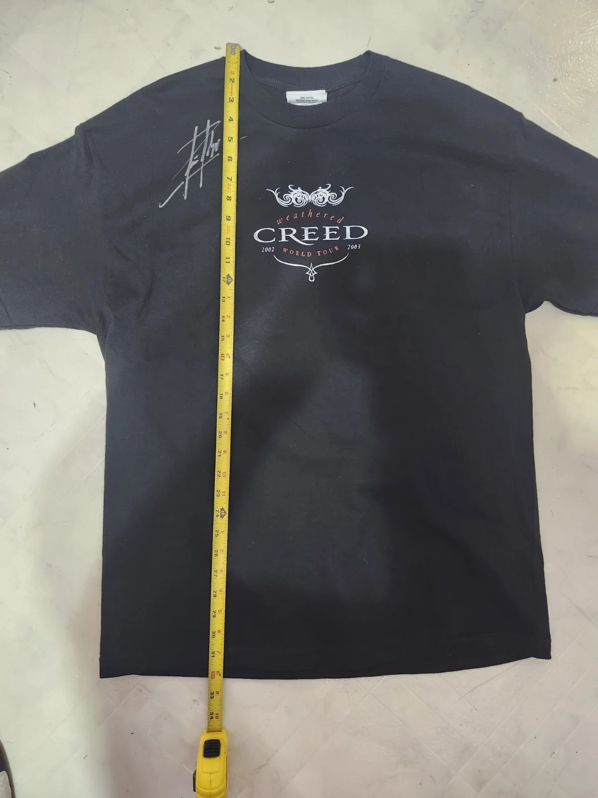 Scott Stapp — Vtg Creed Band Weathered Would Tour SCOTT STAPP Autographed Signed Shirt Mens XL, изображение 5