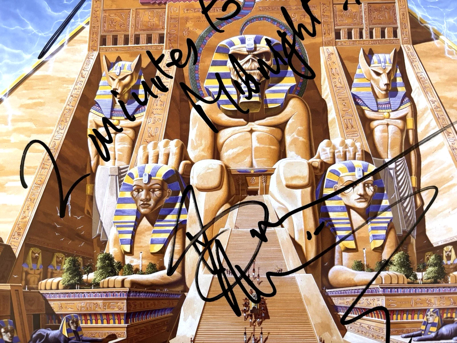 BRUCE DICKINSON & NICKO Signed IRON MAIDEN Vinyl Album PSA DNA COA w Inscription, image 3