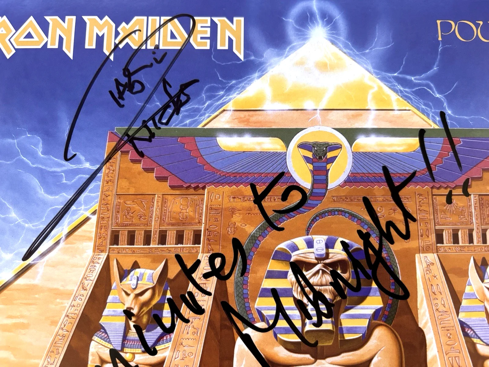BRUCE DICKINSON & NICKO Signed IRON MAIDEN Vinyl Album PSA DNA COA w Inscription, image 4