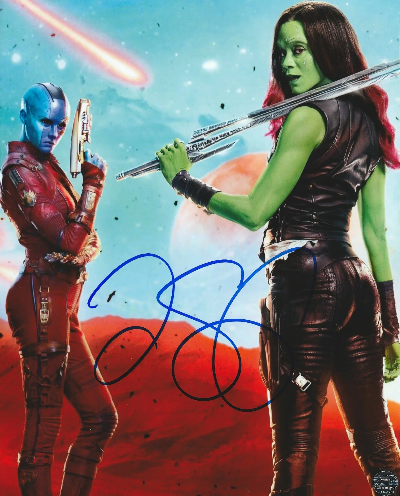 Zoe Saldana — Zoe Saldana Autographed Guardians of the Galaxy 8x10 Photo/COA/Matching Hologram