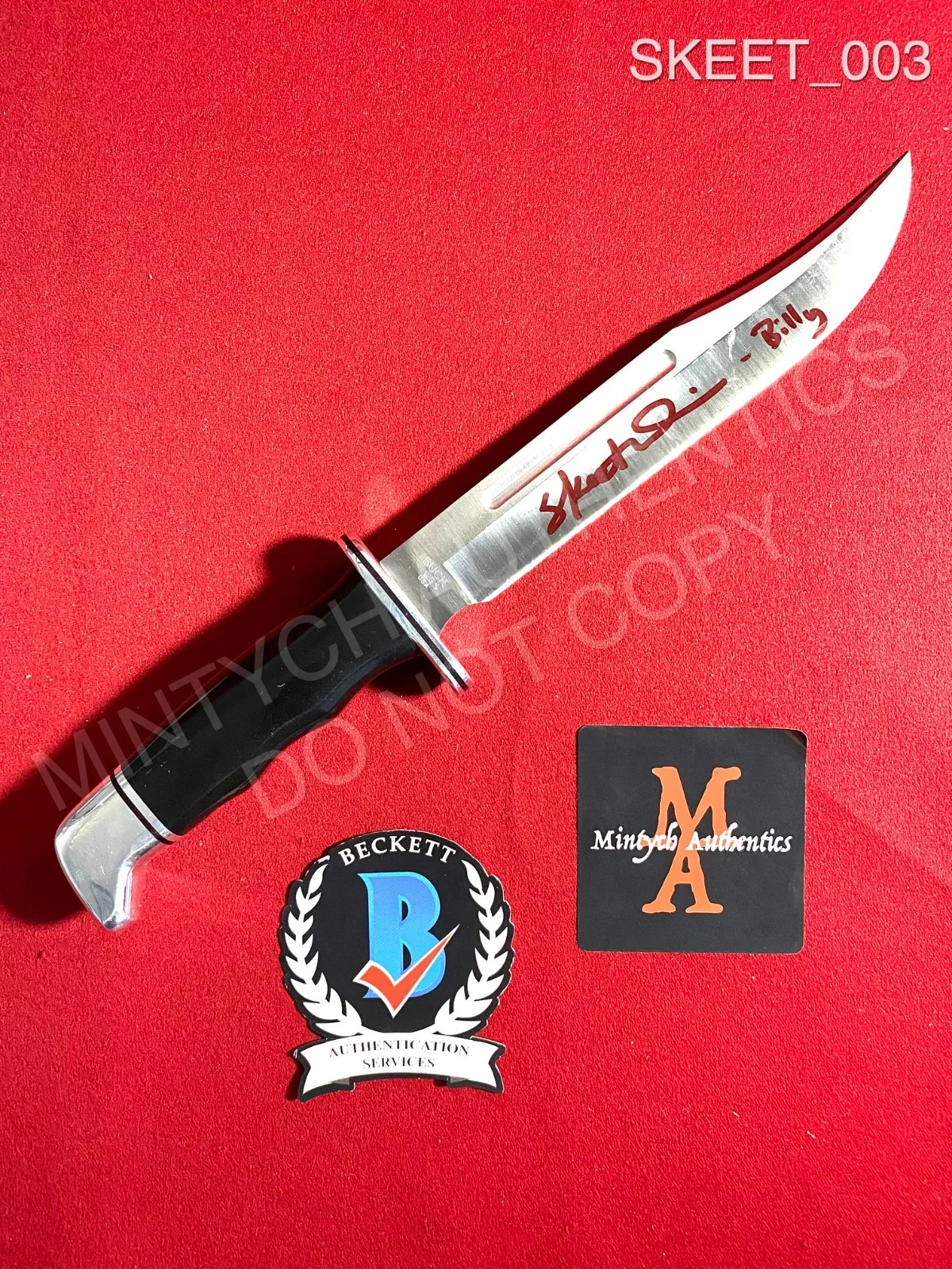 Skeet Ulrich — Skeet Ulrich Scream autographed signed real Buck 120 Knife Beckett COA