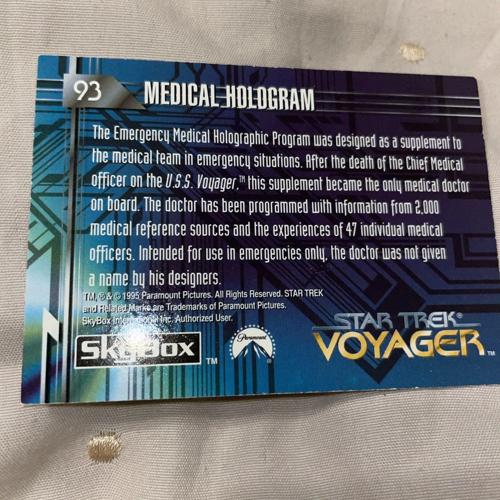 Robert Picardo — Star Trek Voyager Signed Card Medical Hologram 1995 Robert Picardo, изображение 3