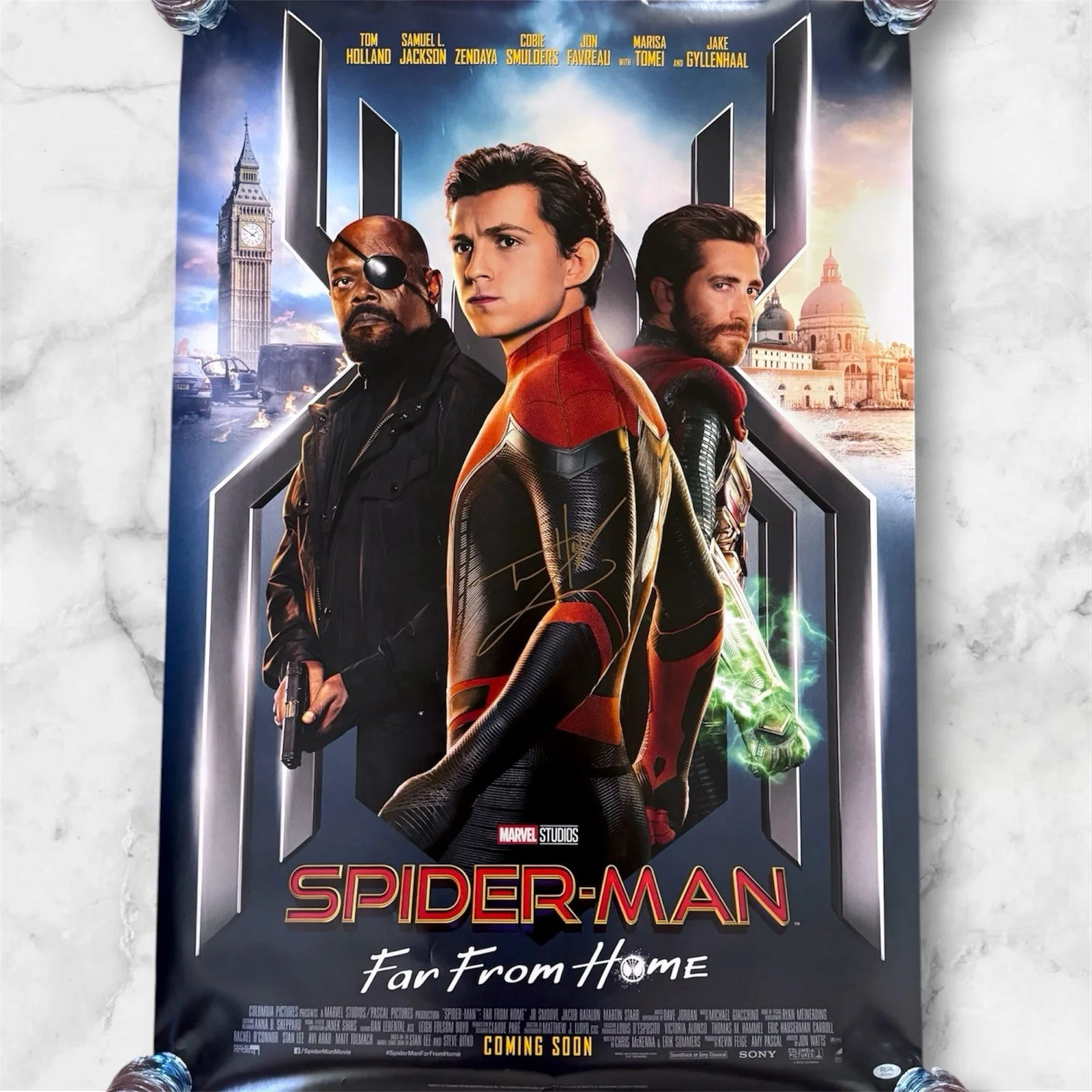 Tom Holland — Tom Holland Signed Autographed Spider-Man Homecoming Full 27x40 Poster PSA/DNA