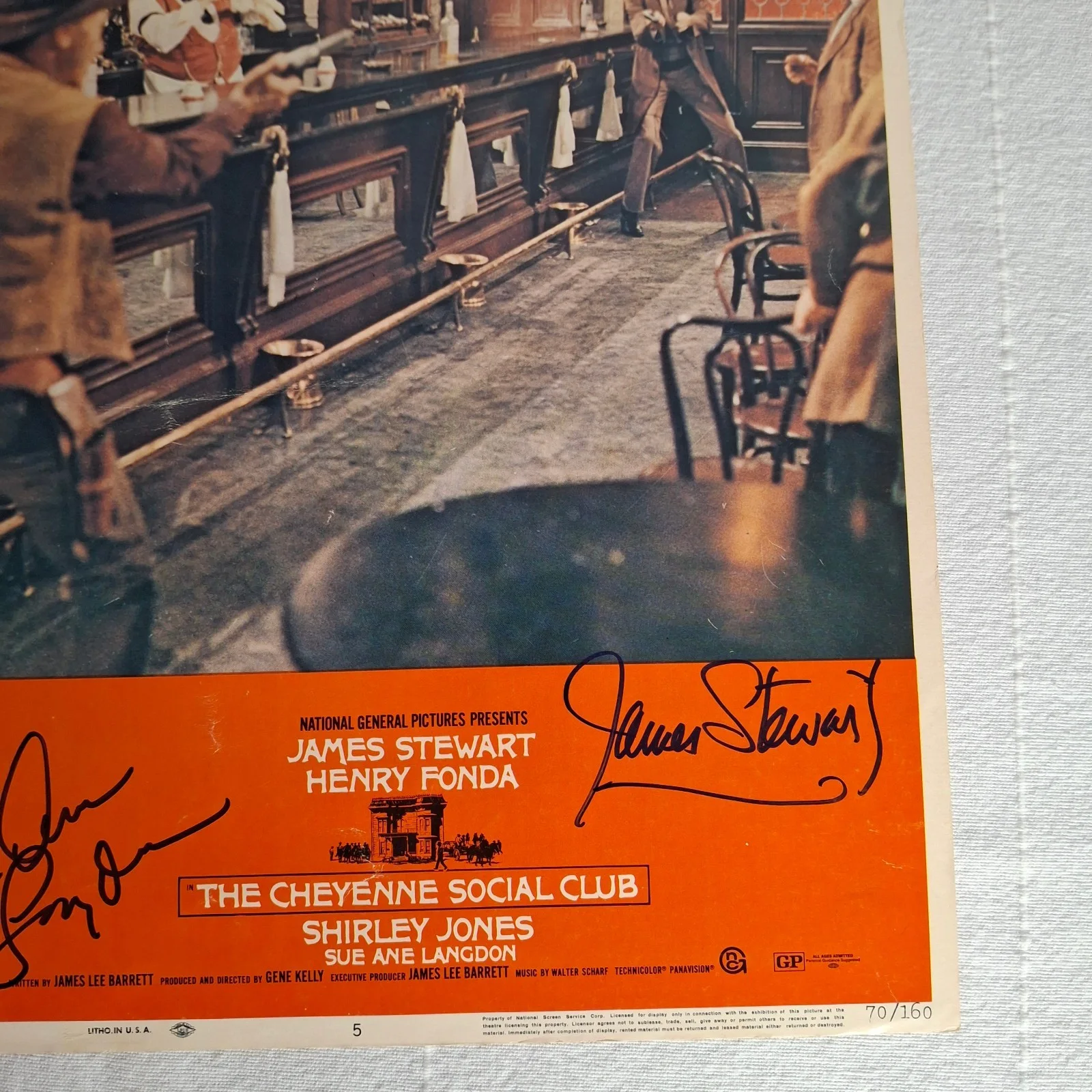 James Stewart, Sua Ane Langdon — JAMES STEWART & SUE ANE LANGDON Jointly Signed Lobby Card Photo Autograph w/ COA, изображение 4