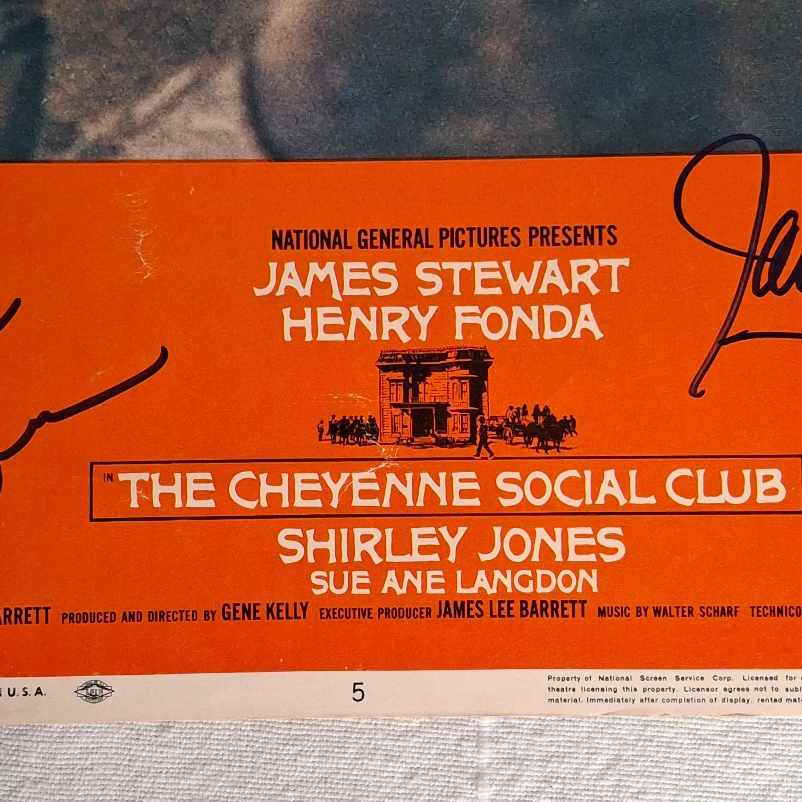 James Stewart, Sua Ane Langdon — JAMES STEWART & SUE ANE LANGDON Jointly Signed Lobby Card Photo Autograph w/ COA, изображение 5
