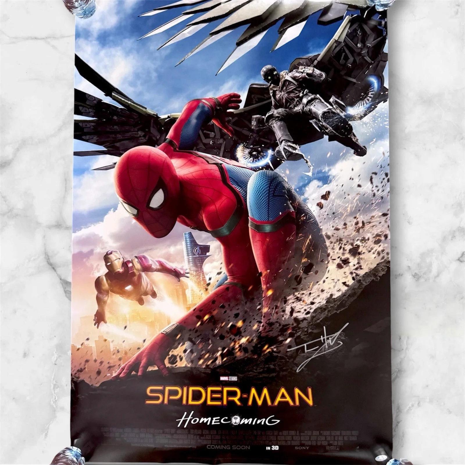Tom Holland — Tom Holland Signed Autographed Spider-Man Homecoming Full 27x40 Poster PSA/DNA