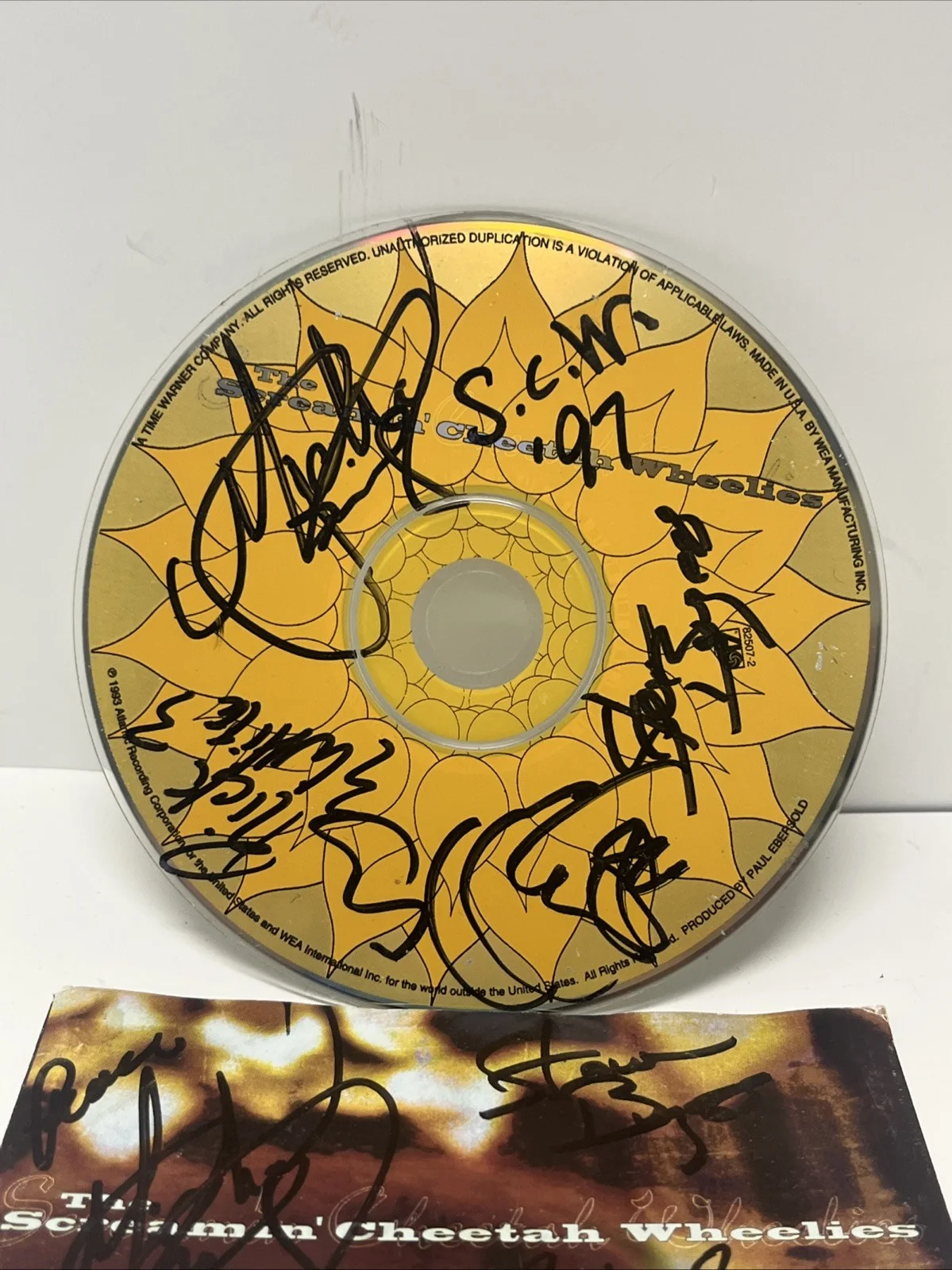 Signed Autographed Screamin Cheetah Wheelies Cd And Cd Cover, image 2