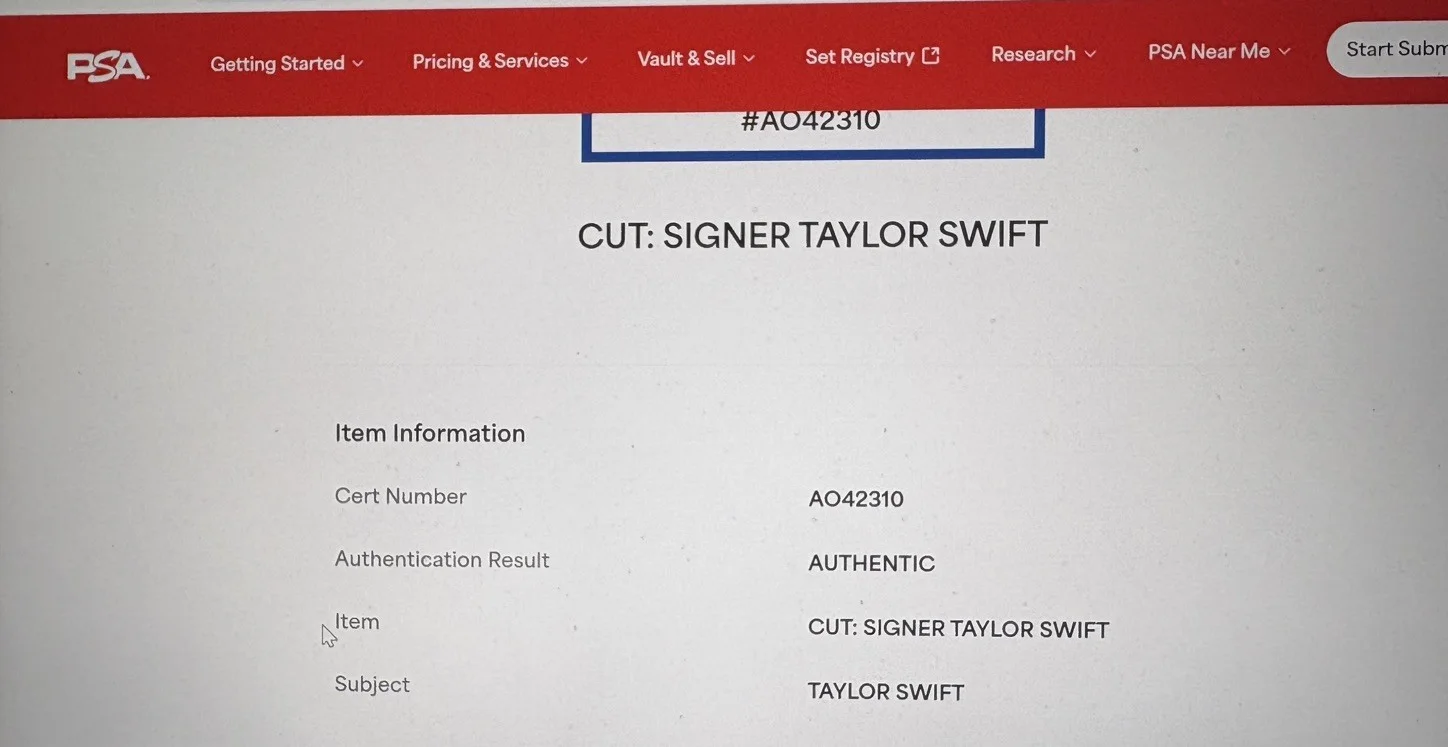 Taylor Swift Signed 38" Pink Acoustic Guitar (PSA), image 5