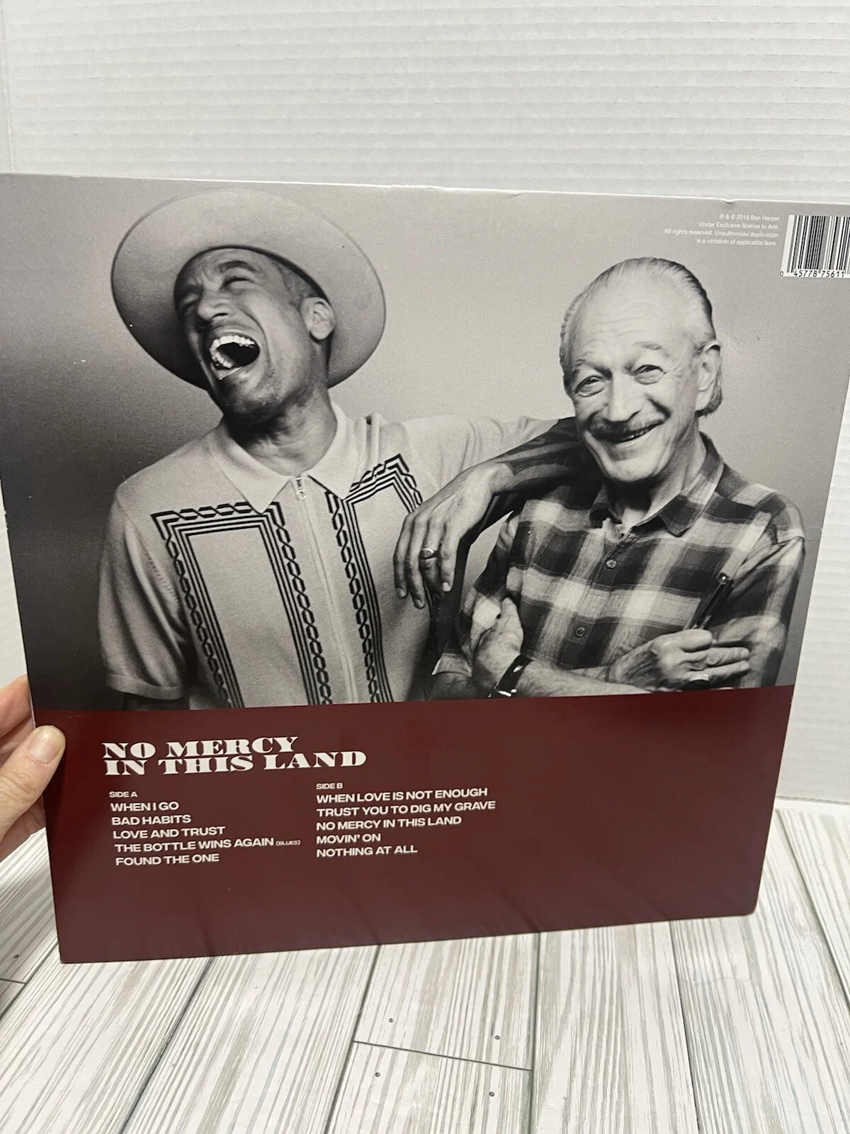 Ben Harper & Charlie Musselwhite signed No Mercy in This Land Vinyl PSA/DNA Albu, изображение 2