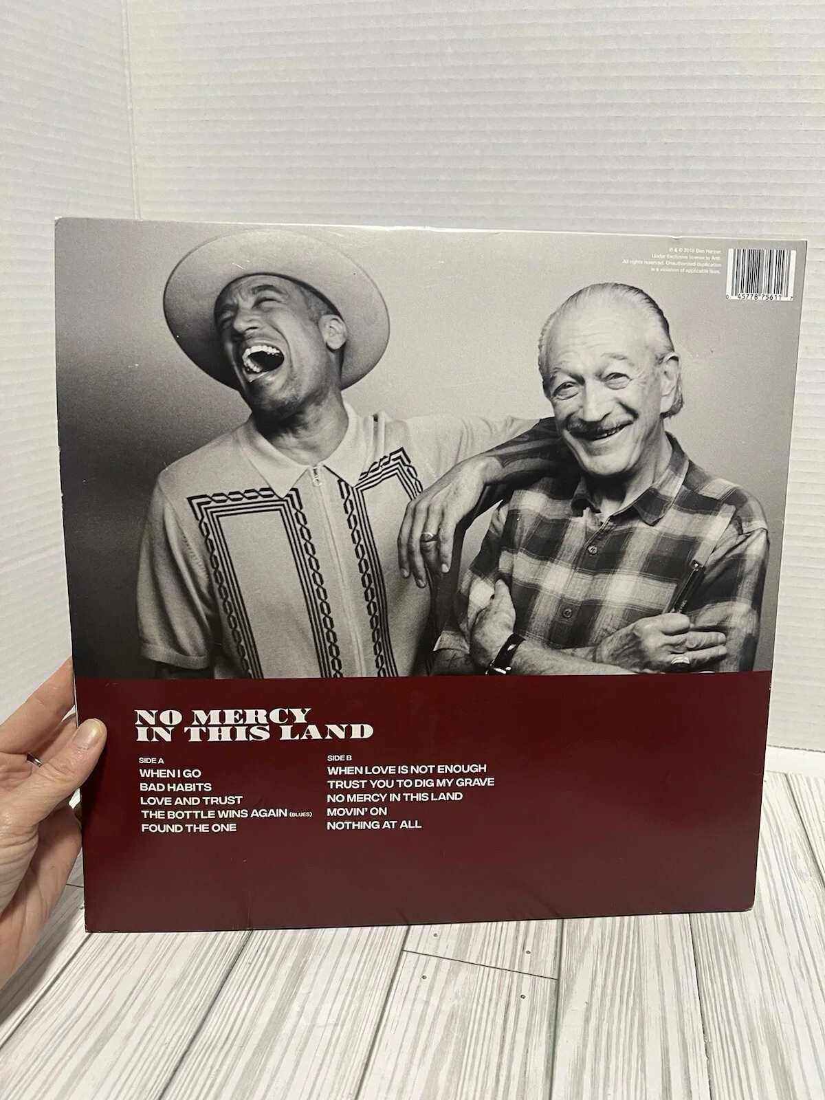 Ben Harper & Charlie Musselwhite signed No Mercy in This Land Vinyl PSA/DNA Albu, изображение 4