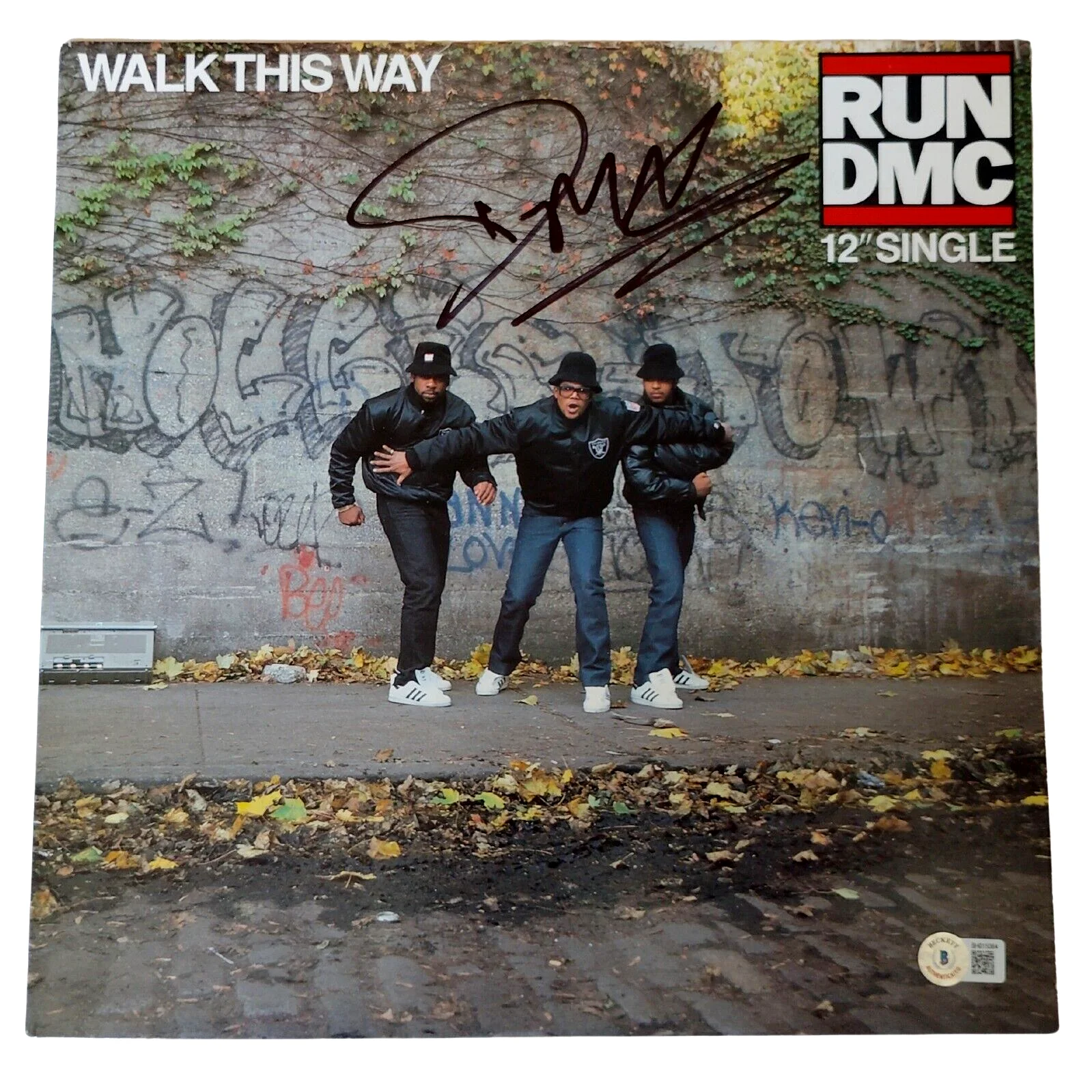 Darryl DMC McDaniels — Darryl McDaniels Signed Run DMC Walk This Way Vinyl Album Cover Beckett BAS COA, изображение 3