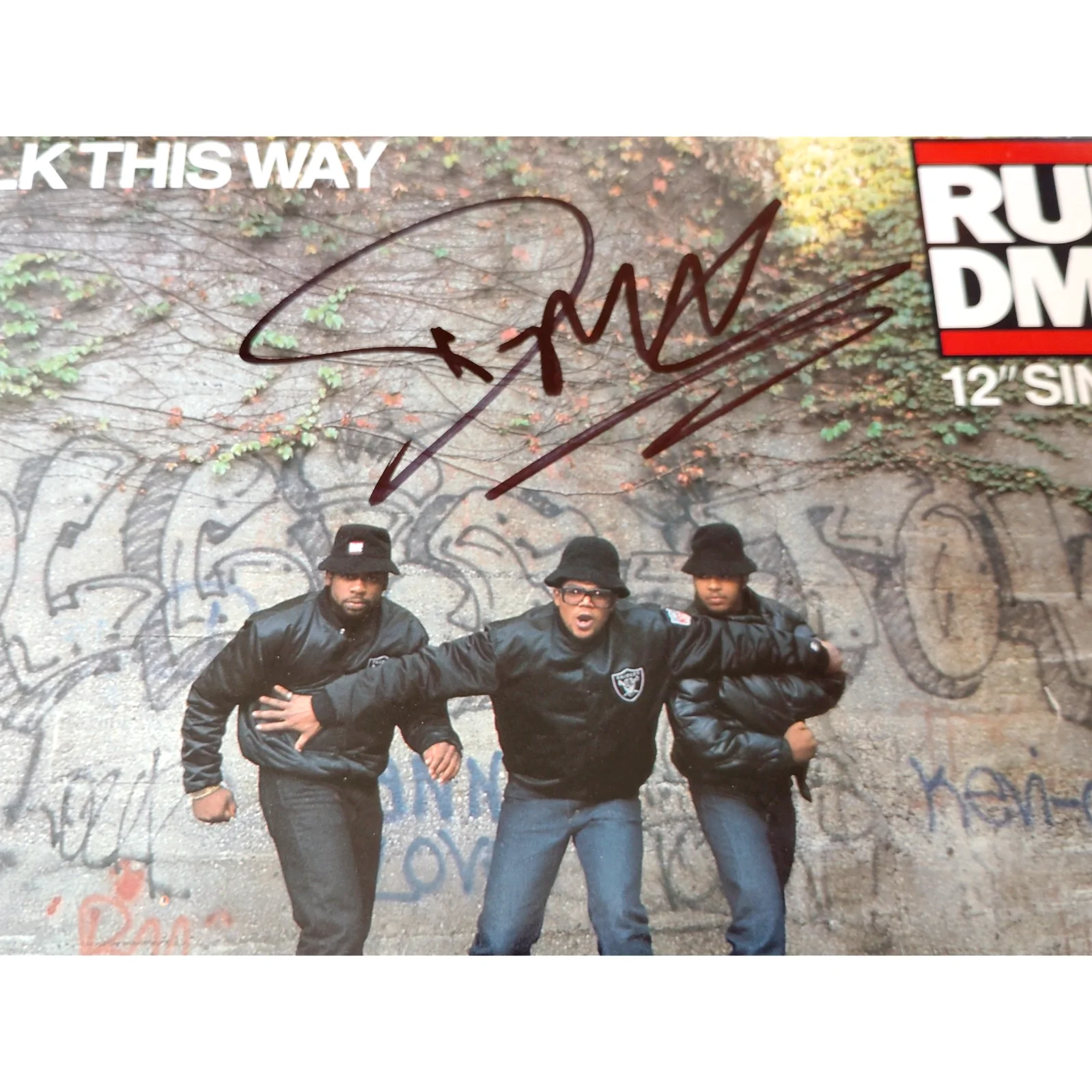 Darryl DMC McDaniels — Darryl McDaniels Signed Run DMC Walk This Way Vinyl Album Cover Beckett BAS COA, изображение 4