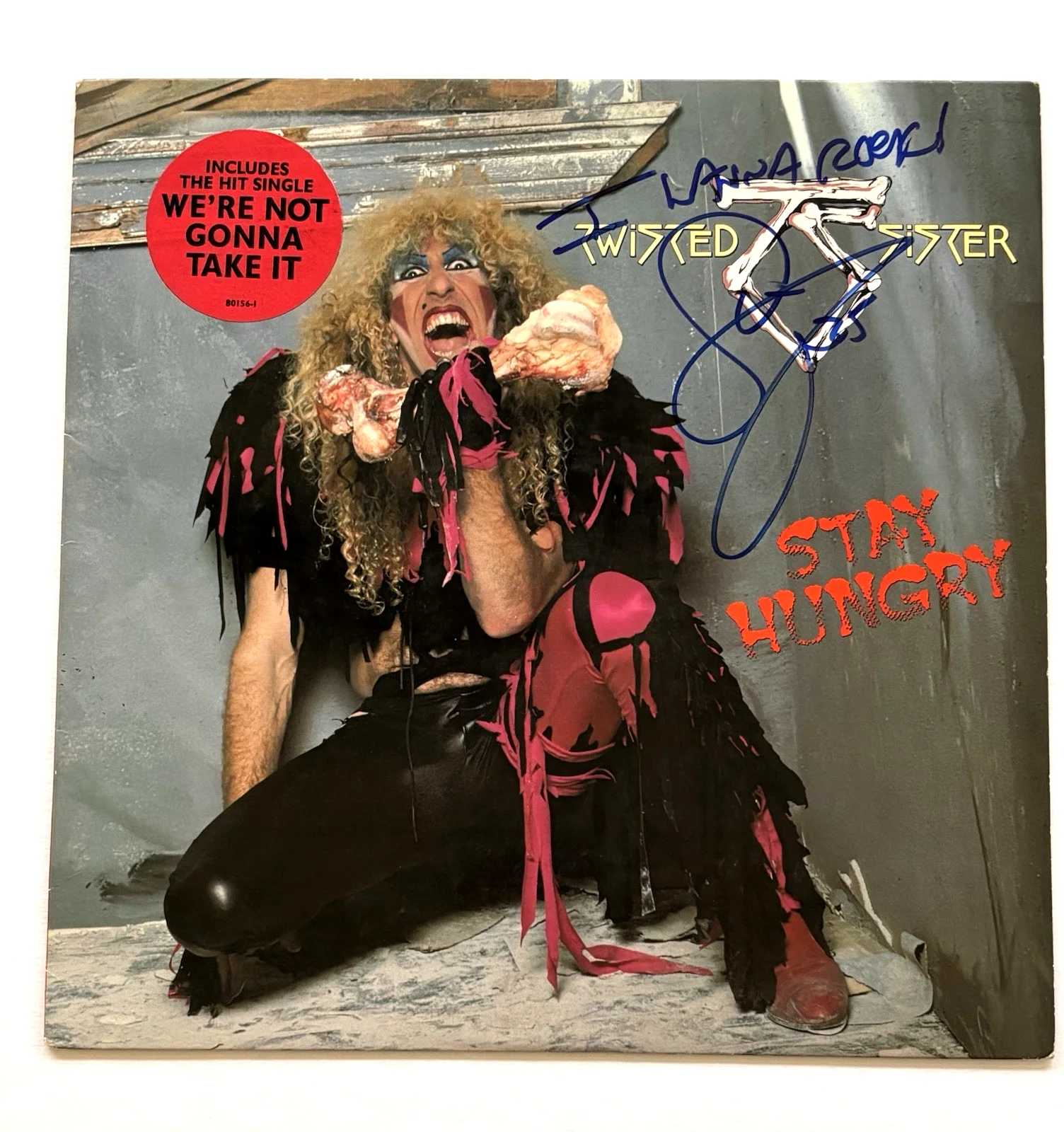 DEE SNIDER Signed TWISTED SISTER LP Vinyl Album PSA DNA COA with "I WANNA ROCK", изображение 2