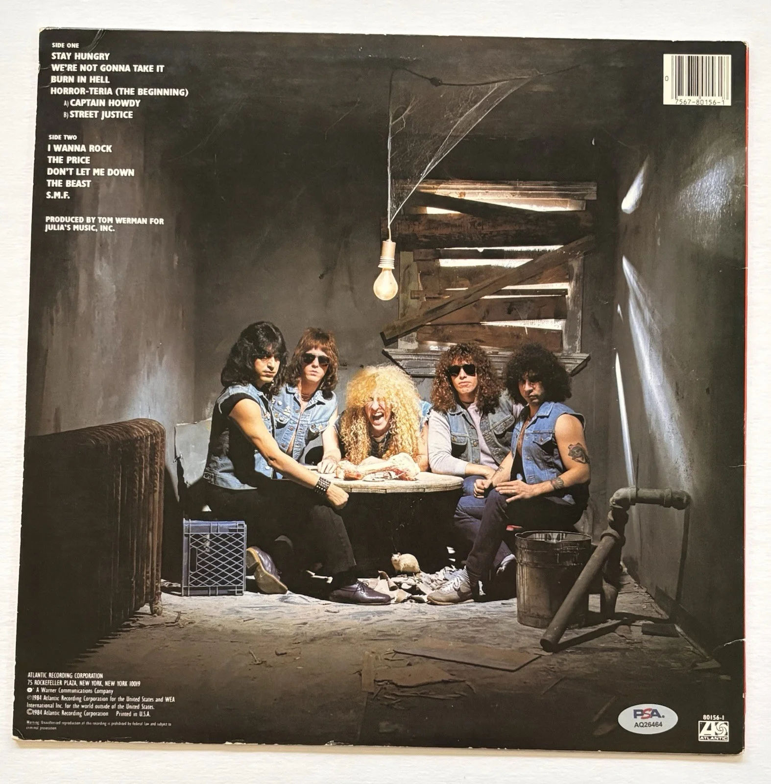DEE SNIDER Signed TWISTED SISTER LP Vinyl Album PSA DNA COA with "I WANNA ROCK", изображение 4