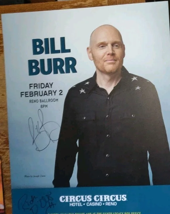 bill burr/ Rick Delia — BILL BURR Signed Casino Lobby Advertising Poster 28x22 Not Paper! Acrylic PVC?, изображение 2