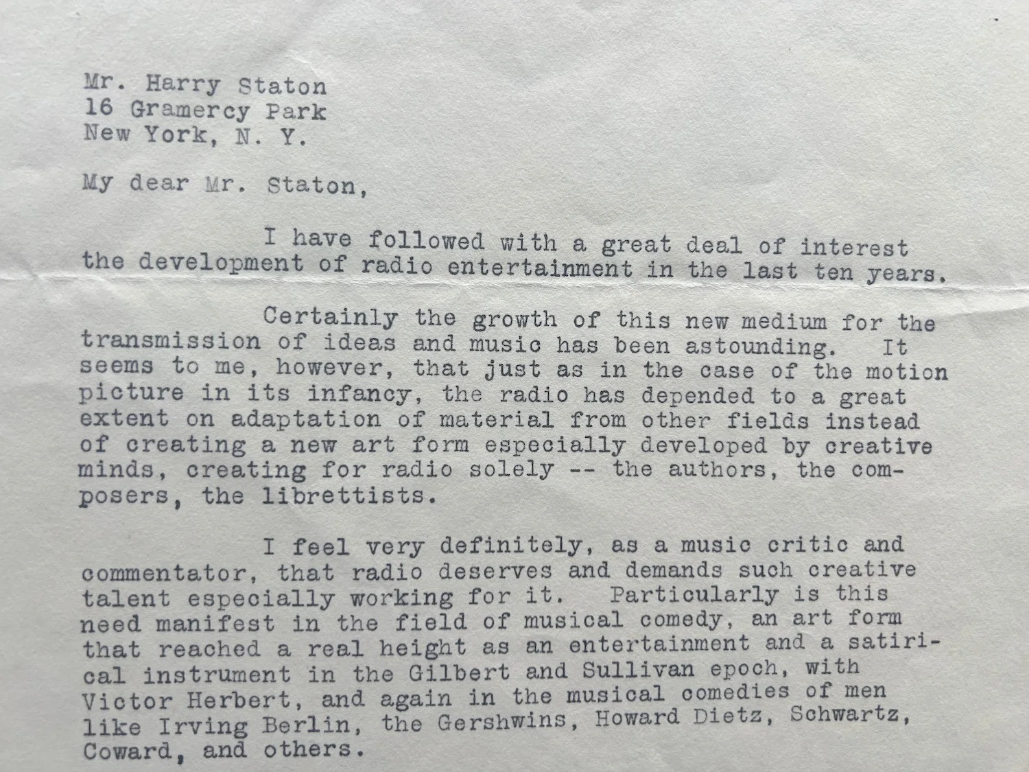 Sigmund Spaeth signed letter to Harry Staton on Growth- Importance of Radio 1934, изображение 3
