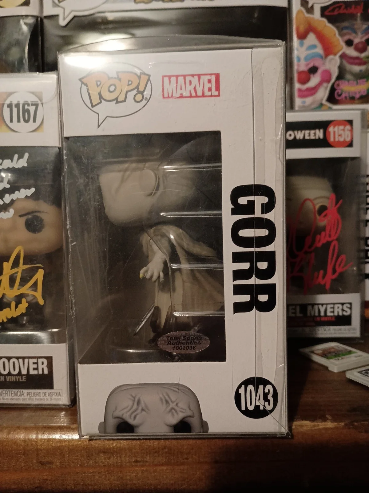 Christian Bale Signed Gorr Funko Pop #1043 W/COA Autograph Marvel, image 2