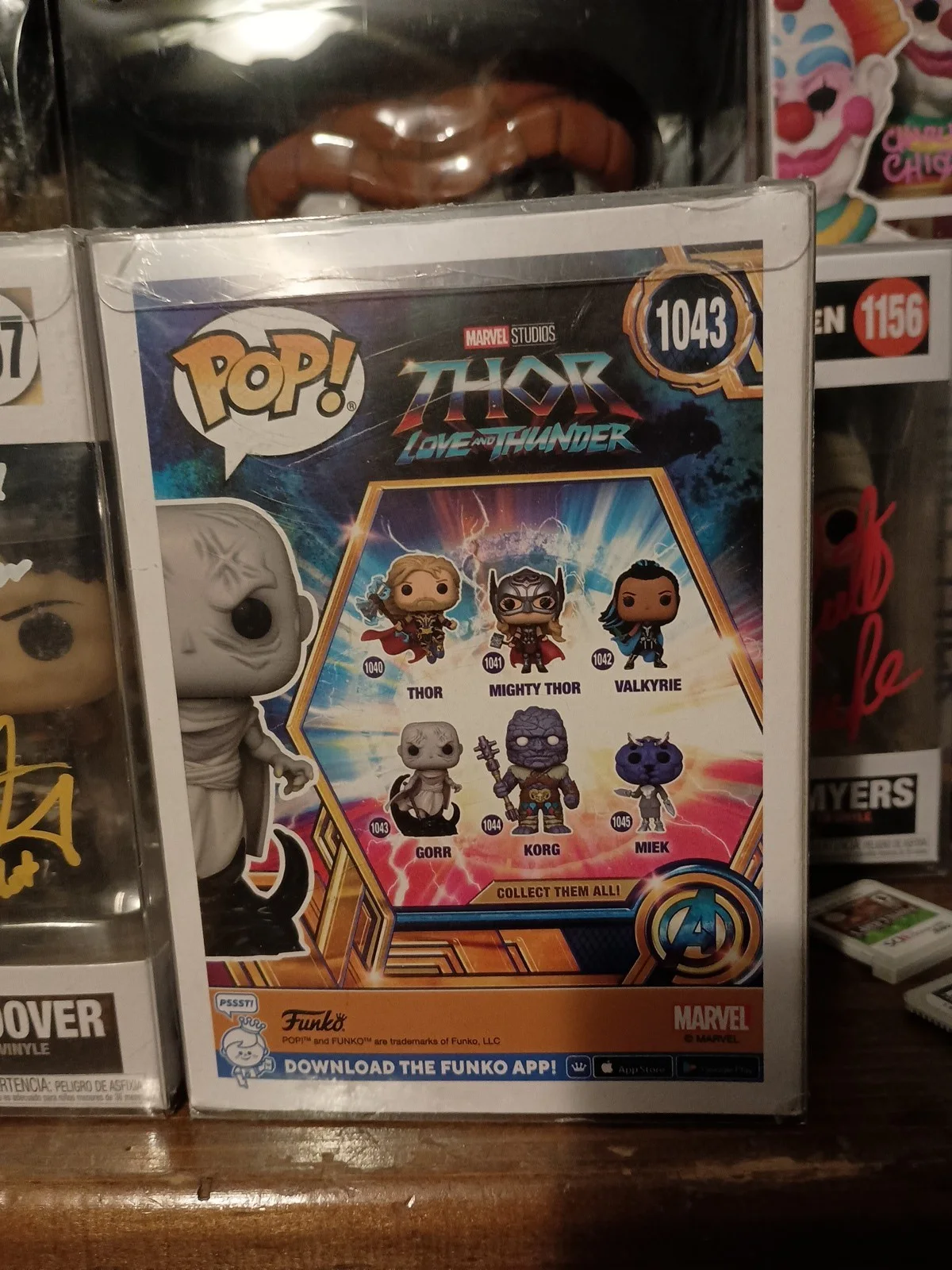 Christian Bale Signed Gorr Funko Pop #1043 W/COA Autograph Marvel, image 3