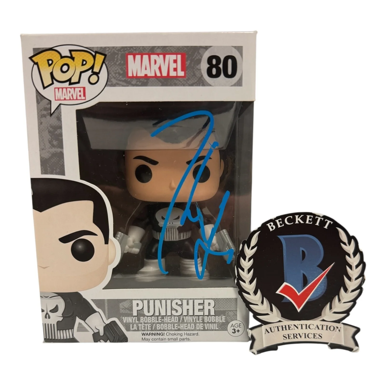 THOMAS JANE — THOMAS JANE SIGNED AUTOGRAPH THE PUNISHER FUNKO POP 1485 BECKETT BAS