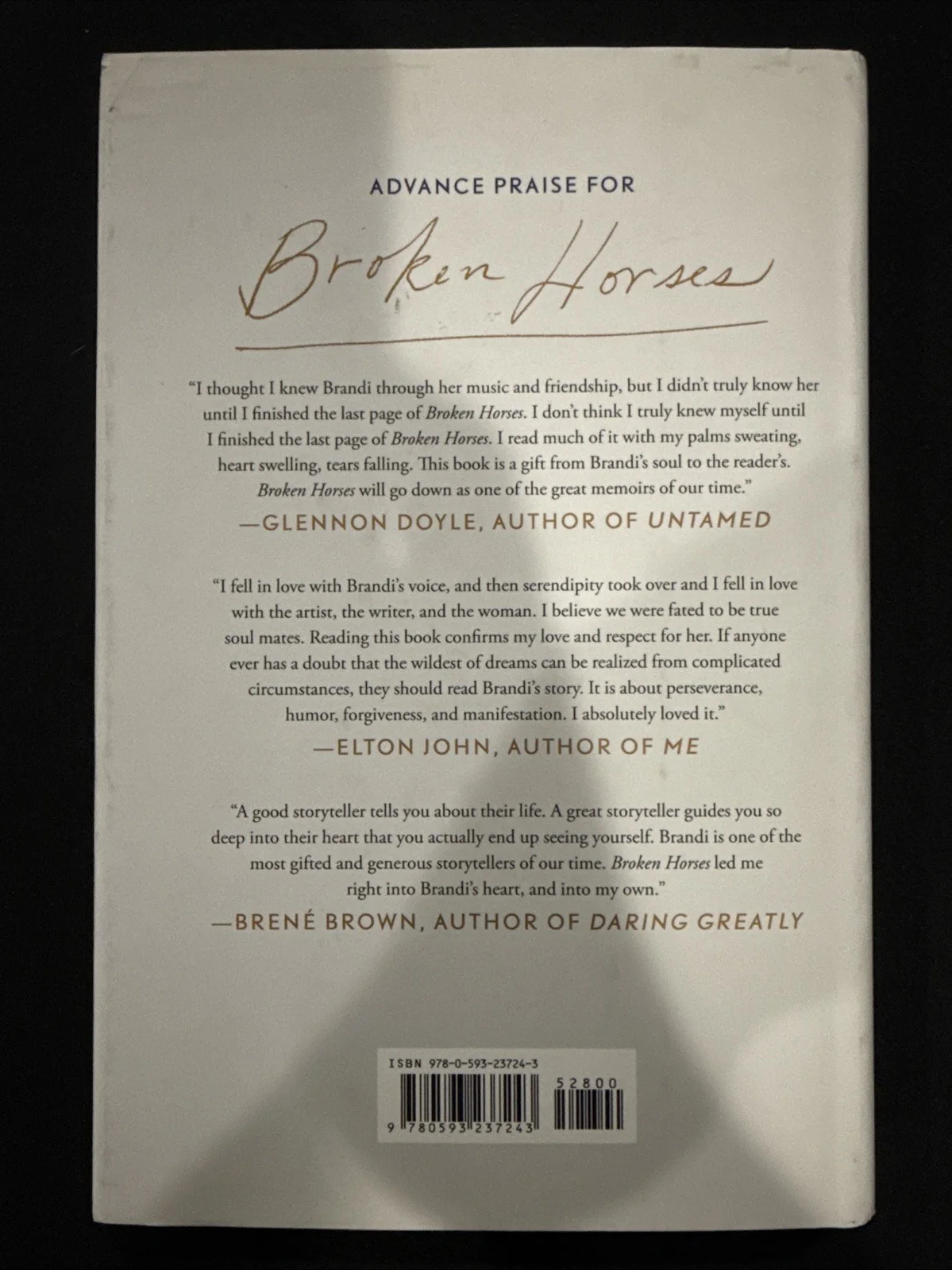 BRANDI CARLILE Signed “Broken Horses” Memoir Book Autograph Auto Musician Singer, изображение 4