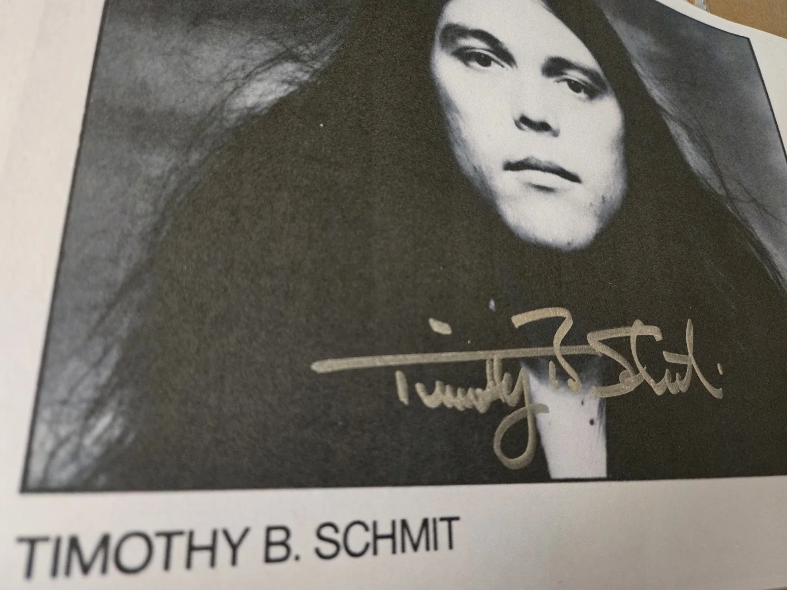WITH COA ✅️ ORIGINAL AUTOGRAPH EAGLES - TIMOTHY B SCHMIT 12X8" PHOTO 🎶, изображение 5
