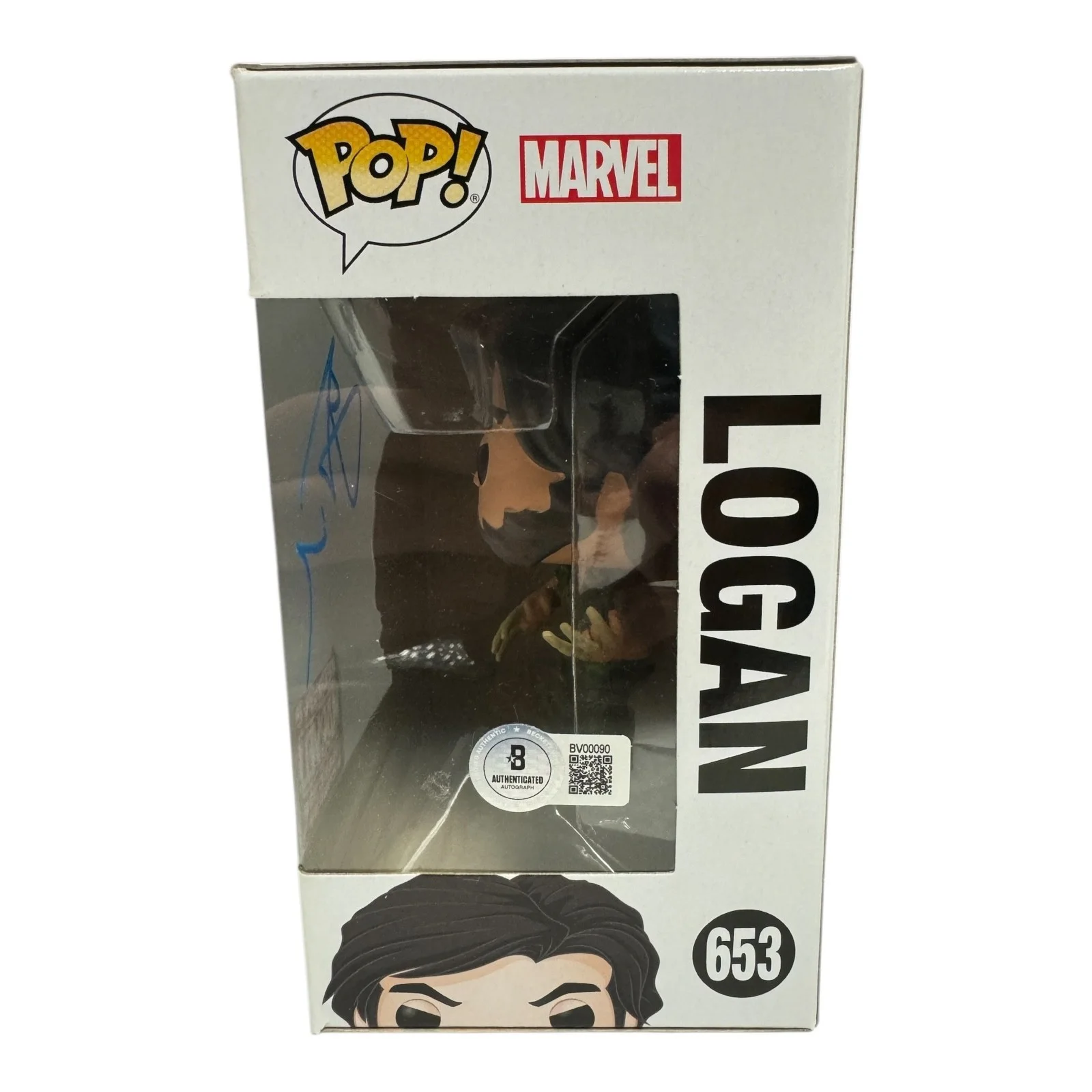 HUGH JACKMAN — HUGH JACKMAN SIGNED AUTOGRAPH FUNKO POP 653 LOGAN BECKETT BAS MARVEL WOLVERINE, image 2