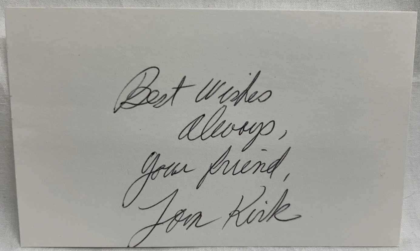 Tom Kirk — Tom Kirk American Actor 10 x 8” B/W Picture & Index Card Signed, изображение 4