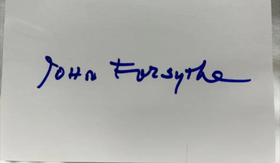 John Forsythe — John Forsythe Actor 8x10 B/W Picture w Index Card & Traced Hand Signed Original, изображение 3