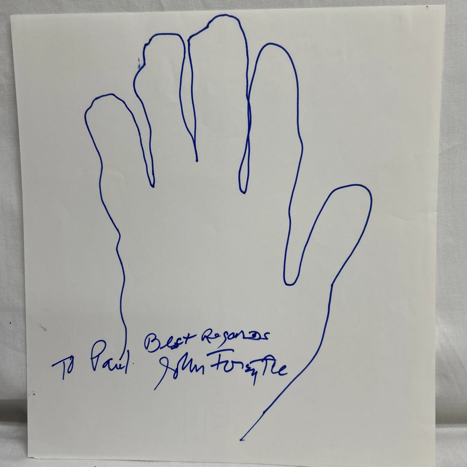 John Forsythe — John Forsythe Actor 8x10 B/W Picture w Index Card & Traced Hand Signed Original, изображение 4