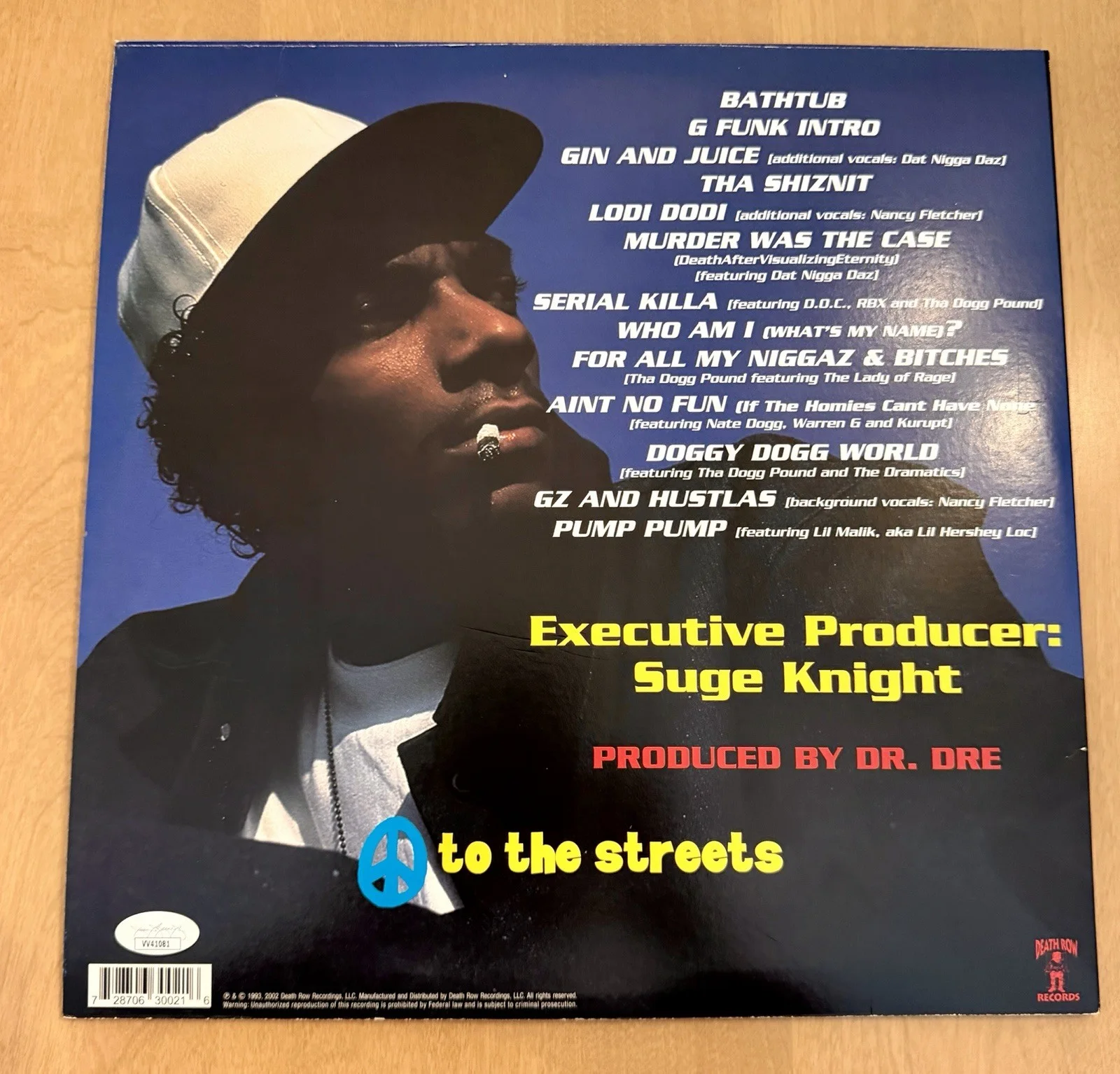 SNOOP DOGG SIGNED VINYL DOGGY DOG JSA COA AUTHENTIC AUTOGRAPH FULL SIG RARE, image 3