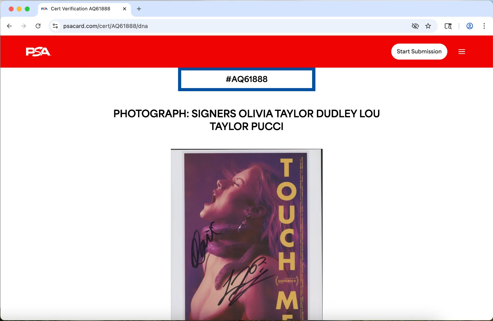 Lou Taylor Pucci, Olivia Taylor Dudley — Lou Taylor Pucci Olivia Dudley signed 8x10 photo autograph PSA DNA Touch Me cast, image 3